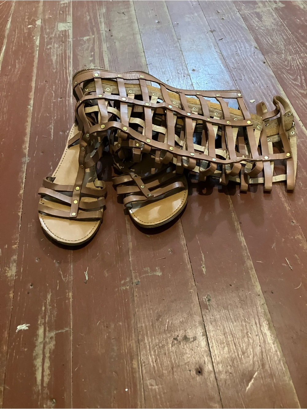 ZIGI girl Brown Lace-Up Gladiator Sandals